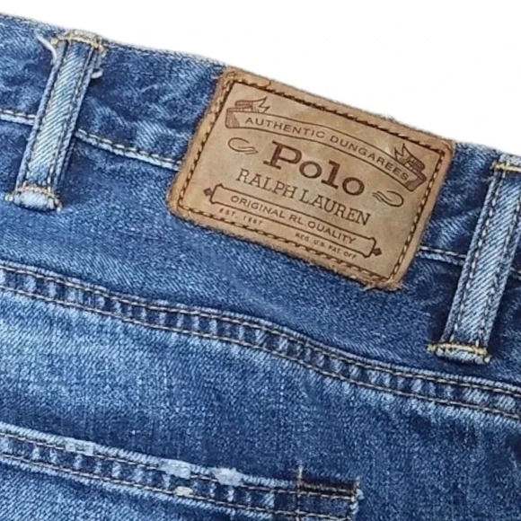 Polo Dungarees Distressed Jeans Hampton Straight by Ralph Lauren Size  44 - Picture 3 of 8